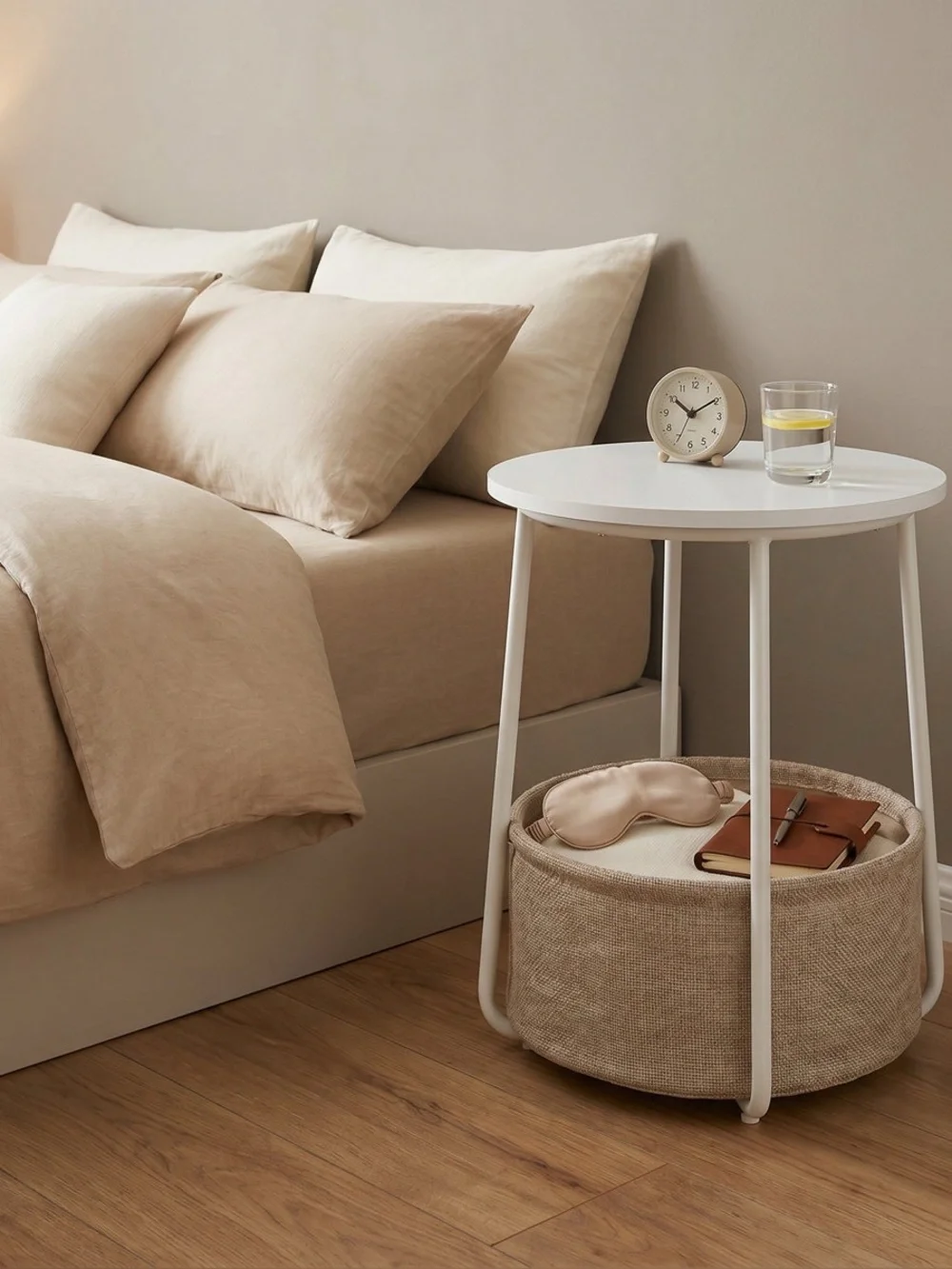Target Side Table with Storage Round End Tables Living Room Small Spaces Bedroom